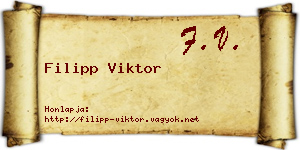 Filipp Viktor névjegykártya